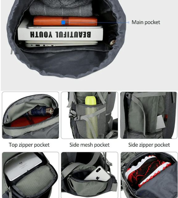 CarryQuest® - 75L - Camping Wandelrugzak - 5 Kleuren - CarryQuest