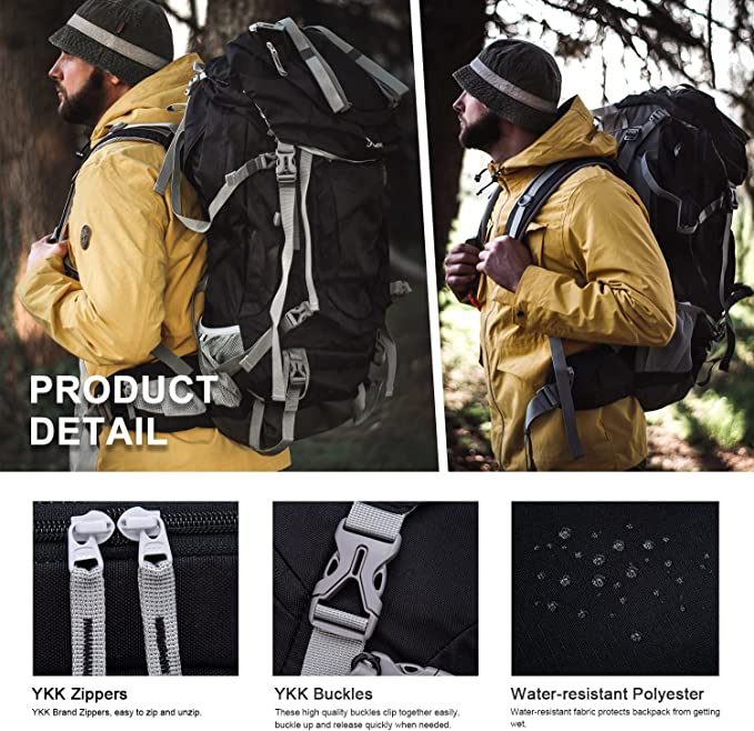 CarryQuest® 80L Bergsporttas – Lichtgewicht & Waterdicht – Perfect voor Reizen & Dagelijks GebruikCarryQuest®Wandel RugzakNiet Klaar