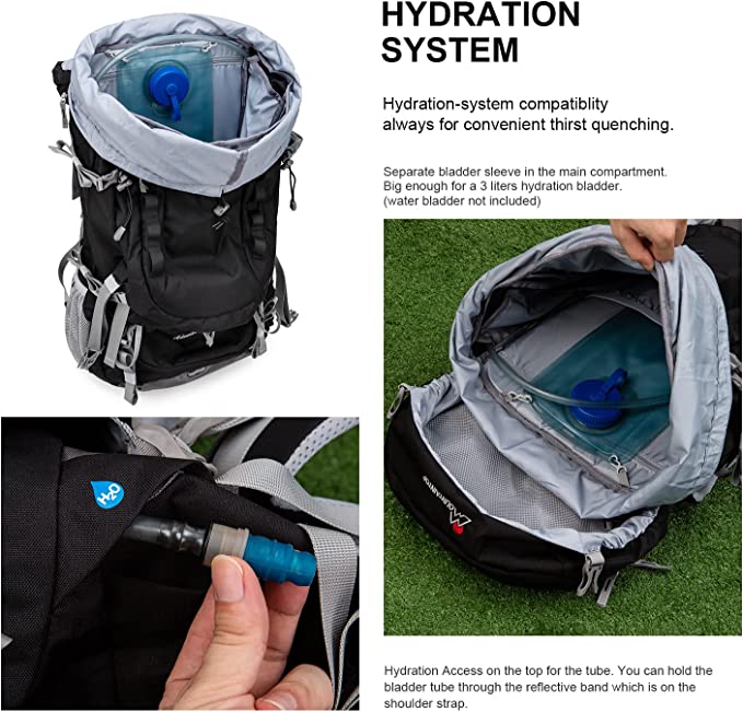 CarryQuest® 80L Bergsporttas – Lichtgewicht & Waterdicht – Perfect voor Reizen & Dagelijks GebruikCarryQuest®Wandel RugzakNiet Klaar
