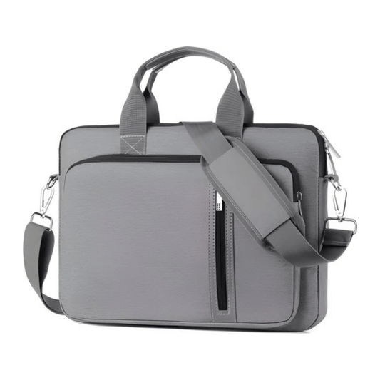 CarryQuest® - Avoir - Schouderhandtas voor 17 - 17.3 inch Laptops - Hoogwaardig polyester - GrijsCarryQuestsimple