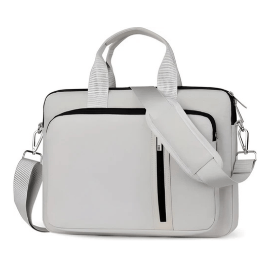 CarryQuest® - Avoir - Schouderhandtas voor 17 - 17.3 inch Laptops - Hoogwaardig polyester - WitCarryQuestsimple