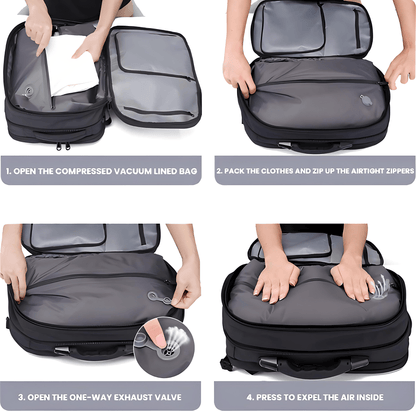 CarryQuest® - Vacuum Backpack Pro1 - Including Pump - Black