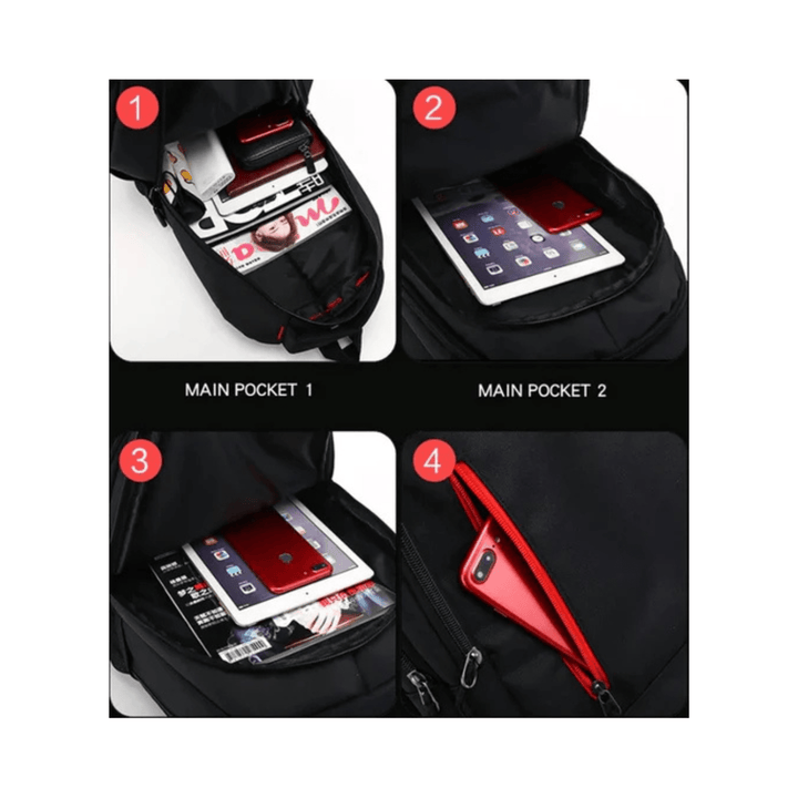 CarryQuest® - Backpack - Rugzak capaciteit - Waterdicht - Ontdek de School Backpack - Blauw