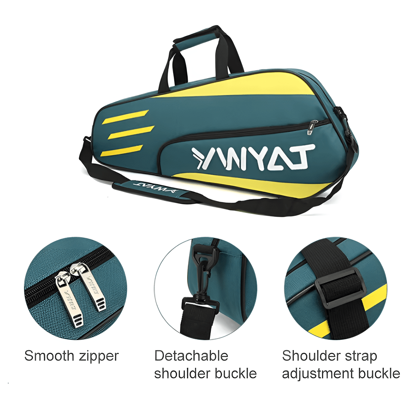 Carryquest® - Badminton Tas - Coded Canvas - Grote Capaciteit - Outdoor Sport Training Fitness Racket Tas - Waterdicht - Nylon - Squash - Tennis - Badminton - Pickleball - Padel