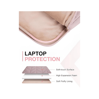 CarryQuest® - Bagsmart Laptop Sleeve voor MacBook Pro/Air 15.6 inch - RozeCarryQuestsimple