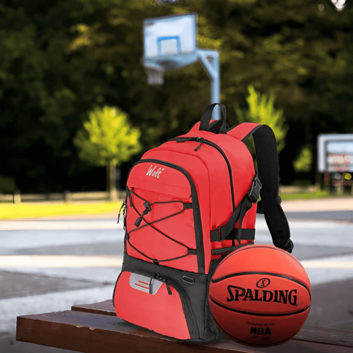 CarryQuest® - Basketbal Voetbal Rugzak - Waterbestendig - Rood