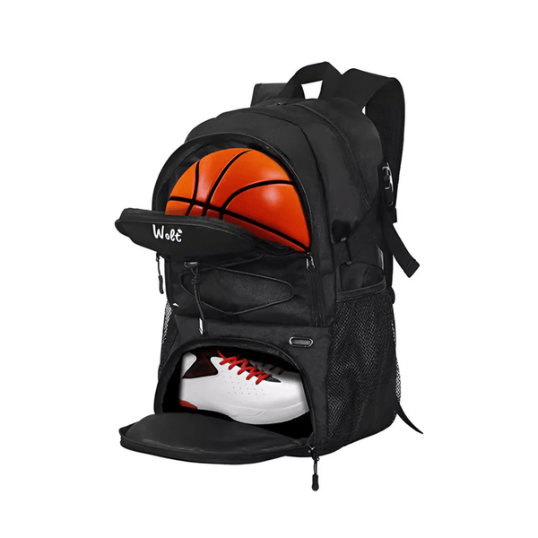 CarryQuest® - Basketbal Voetbal Rugzak - Waterbestendig - Zwart