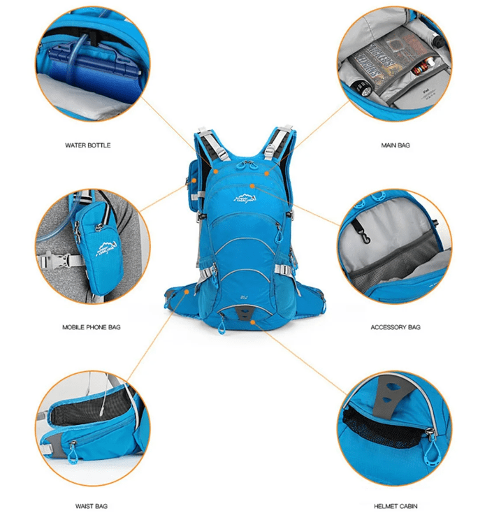 CarryQuest® - Bergbeklimmen Rugzak 20L - Waterdicht - 3 kleuren - CarryQuest