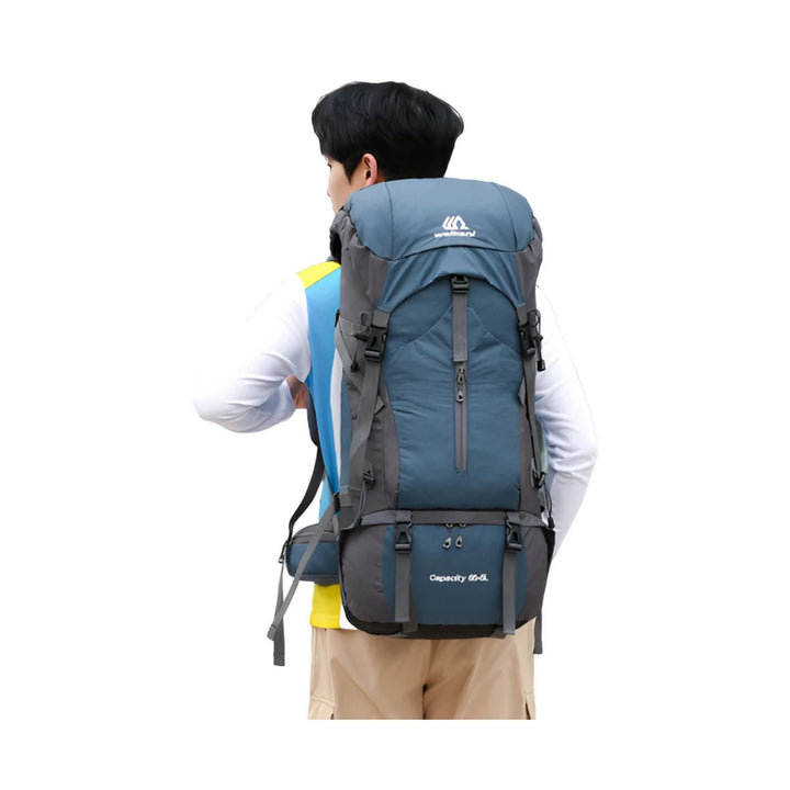 CarryQuest® - Bergbeklimming Rugzak 70L - Waterdicht Nylon + Regenhoes - Schoudertas - Zwart