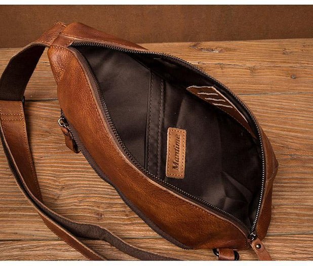 CarryQuest® Bruine Lederen Schoudertas - 29x17x8 cm - Stijlvol & Praktisch - Dagelijks GebruikCarryQuestCross Body Tas03