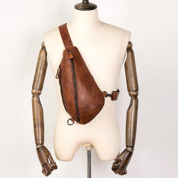 CarryQuest® Bruine Lederen Schoudertas - 29x17x8 cm - Stijlvol & Praktisch - Dagelijks GebruikCarryQuestCross Body Tas03