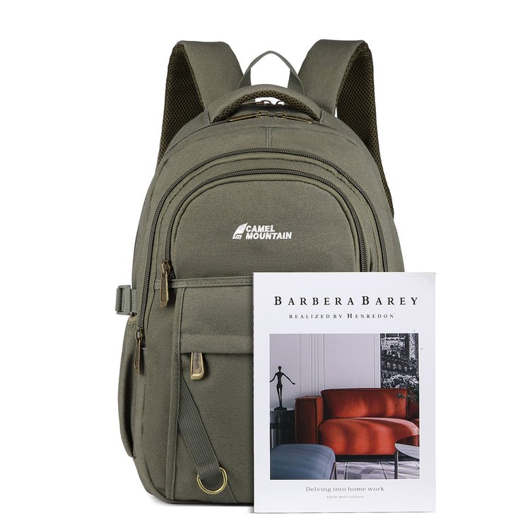 CarryQuest® Canvas Rugzak – 46x32x19 cm – Lichtgewicht & Multifunctioneel – Ideaal voor Reizen & WerkCarryQuest