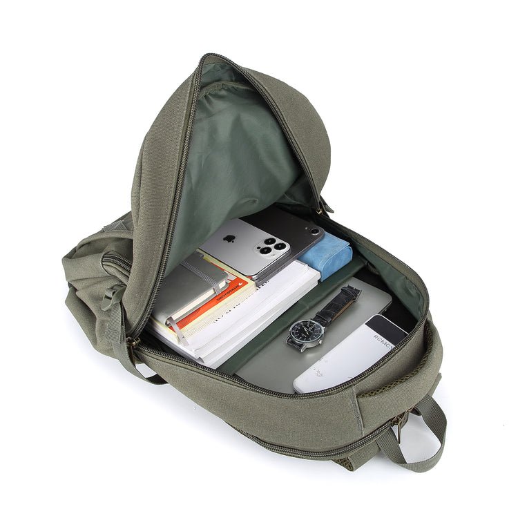 CarryQuest® Canvas Rugzak – 46x32x19 cm – Lichtgewicht & Multifunctioneel – Ideaal voor Reizen & WerkCarryQuest