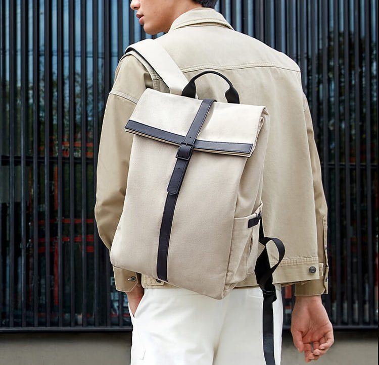 CarryQuest® Canvas Vrijetijds Rugzak - Multifunctioneel - Laptopvak - Ademend & Waterdicht - 305x100x400 mmCarryQuest