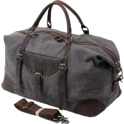 CarryQuest® Canvas Weekendtas - Duffel Tas - 55x37x28cm - Koffie, Grijs - HerenCarryQuestReis - /Weekendtas03