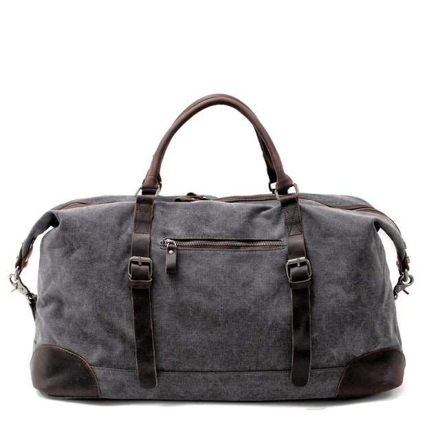 CarryQuest® Canvas Weekendtas - Duffel Tas - 55x37x28cm - Koffie, Grijs - HerenCarryQuestReis - /Weekendtas03