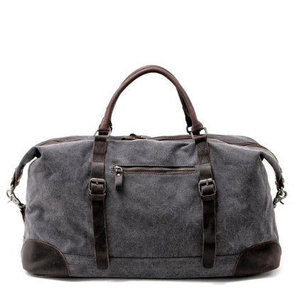 CarryQuest® Canvas Weekendtas - Duffel Tas - 55x37x28cm - Koffie, Grijs - HerenCarryQuestReis - /Weekendtas03