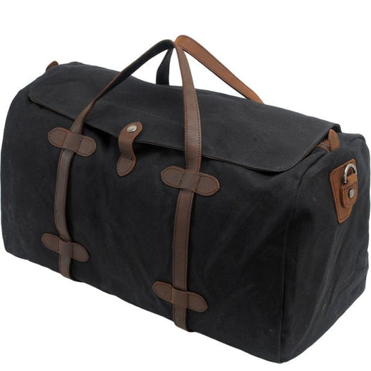 CarryQuest® Canvas Weekendtas – Ruim & Stijlvol – Leger Groen, Zwart, Bruin, Grijs – 54x30x22cmCarryQuestReis - /Weekendtas03