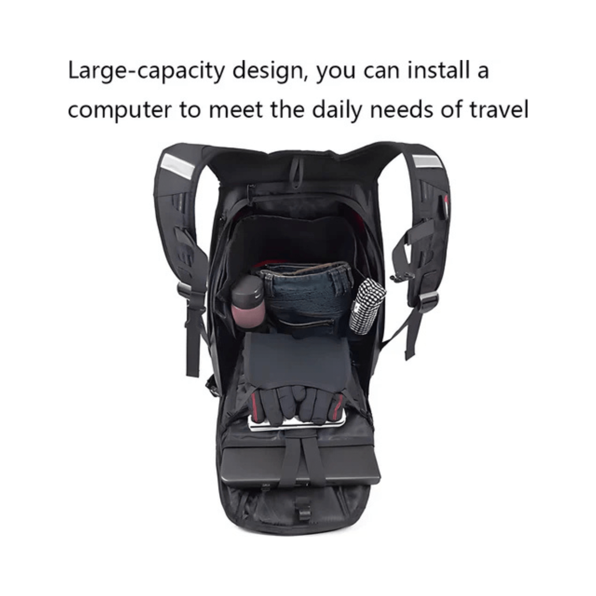 CarryQuest® - Carbon Rugzak - Motor Rugzak - Harde Schaal - GroenCarryQuestsimple
