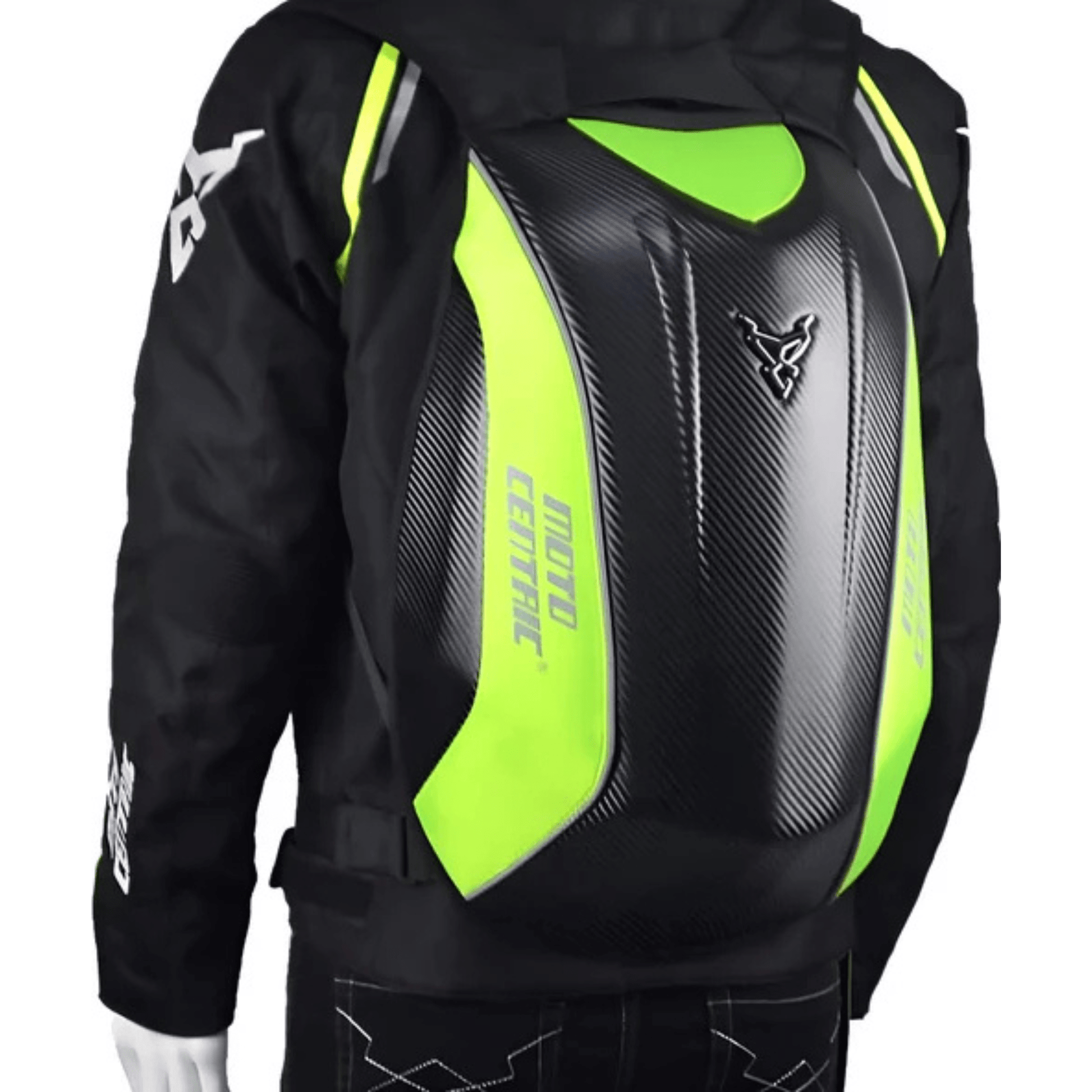 CarryQuest® - Carbon Rugzak - Motor Rugzak - Harde Schaal - GroenCarryQuestsimple