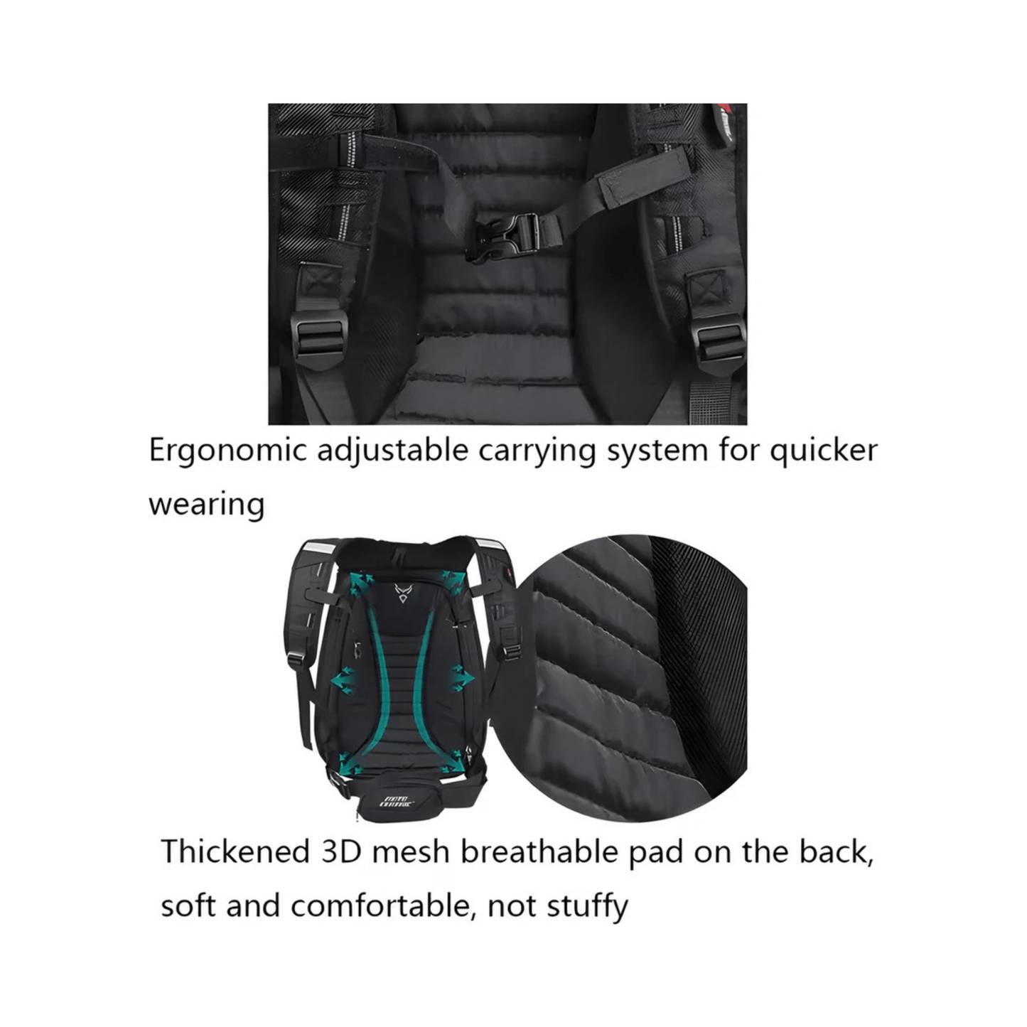 CarryQuest® - Carbon Rugzak - Motor Rugzak - Harde Schaal - OranjeCarryQuestsimple