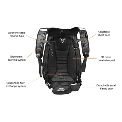 CarryQuest® - Carbon Rugzak - Motor Rugzak - Harde Schaal - OranjeCarryQuestsimple