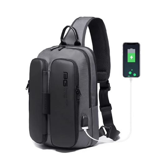 CarryQuest® - Casual Crossbody Tas - USB Oplaadpoort - GrijsCarryQuestsimple