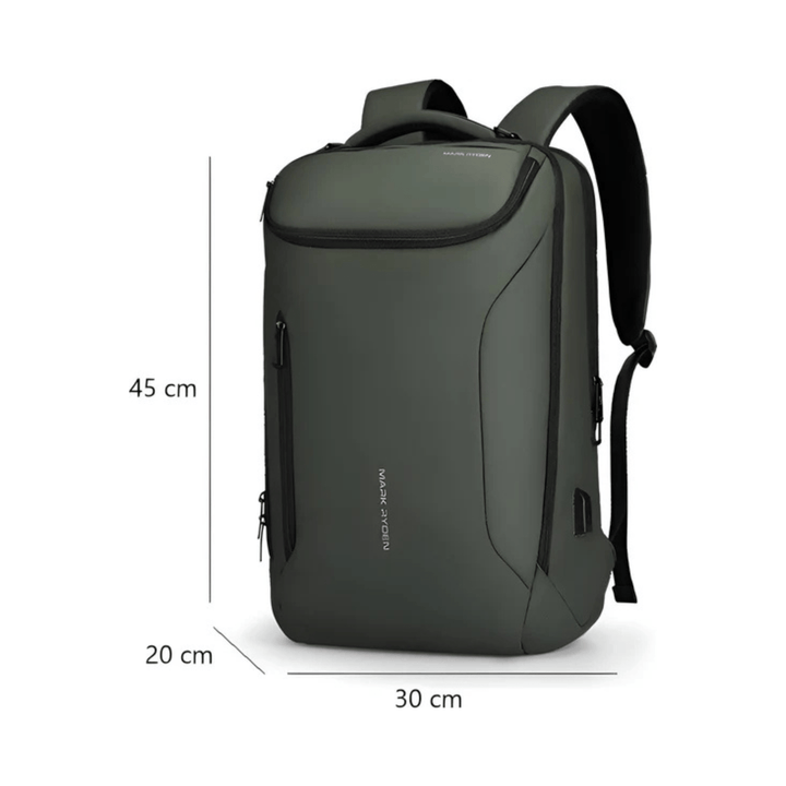 CarryQuest® - Compacto Pro 17 Inch Laptop Rugzak voor Mannen - Stijlvol en Functioneel - Groen