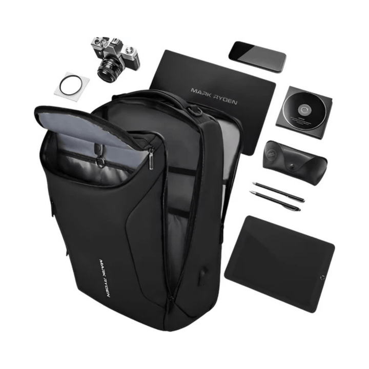 CarryQuest® - Compacto Pro 17 Inch Laptop Rugzak voor Mannen - Stijlvol en Functioneel - Zwart