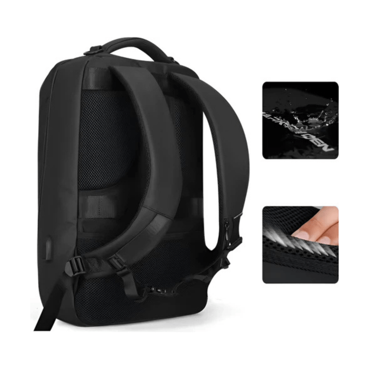 CarryQuest® - Compacto Pro 17 Inch Laptop Rugzak voor Mannen - Stijlvol en Functioneel - Zwart