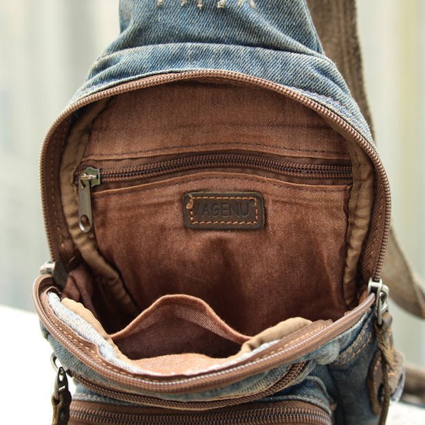 CarryQuest® Denim Heren Schoudertas – Stijlvol & Praktisch – Dagelijks GebruikCarryQuestCross Body Tas03