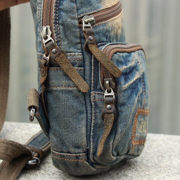 CarryQuest® Denim Heren Schoudertas – Stijlvol & Praktisch – Dagelijks GebruikCarryQuestCross Body Tas03