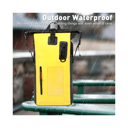 CarryQuest® - Droge Tasrugzak - 30L - Waterdicht PVC 500D - Unisex - Watersport - Geel