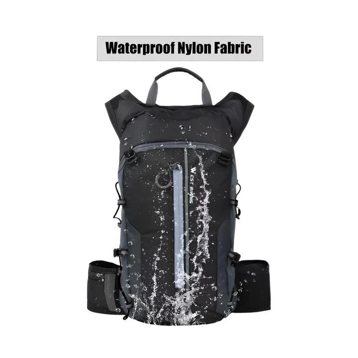 CarryQuest® - Fietsrugzak 16L - Opvouwbaar - Waterzak 2L - Outdoor Sport - Wandelrugzak - Grijs