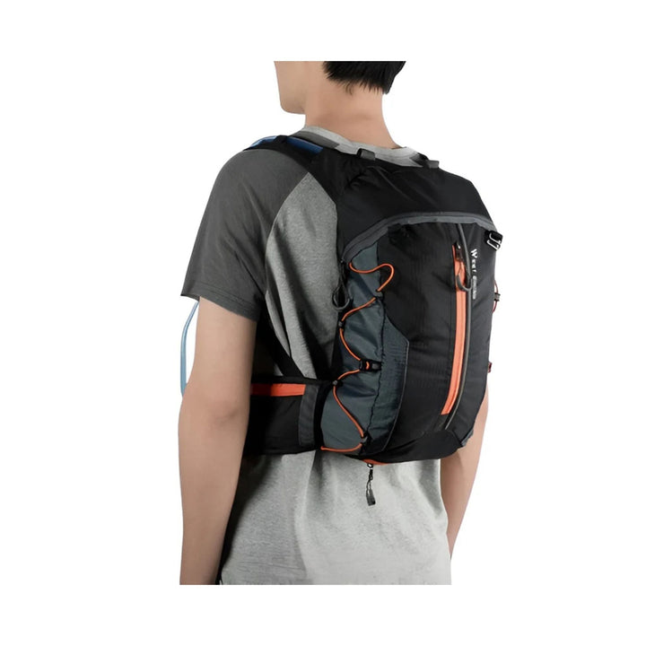 CarryQuest® - Fietsrugzak 16L - Opvouwbaar - Waterzak 2L - Outdoor Sport - Wandelrugzak - Grijs