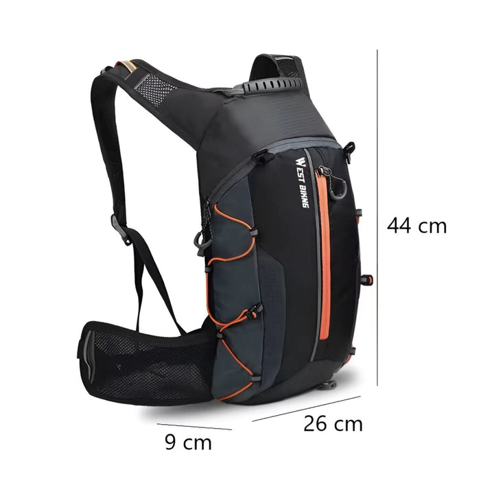 CarryQuest® - Fietsrugzak 16L - Opvouwbaar - Waterzak 2L - Outdoor Sport - Wandelrugzak - Oranje