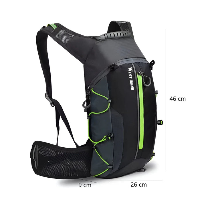CarryQuest® - Fietsrugzak 16L - Waterdicht - Outdoor Sport - Wandelrugzak - Groen