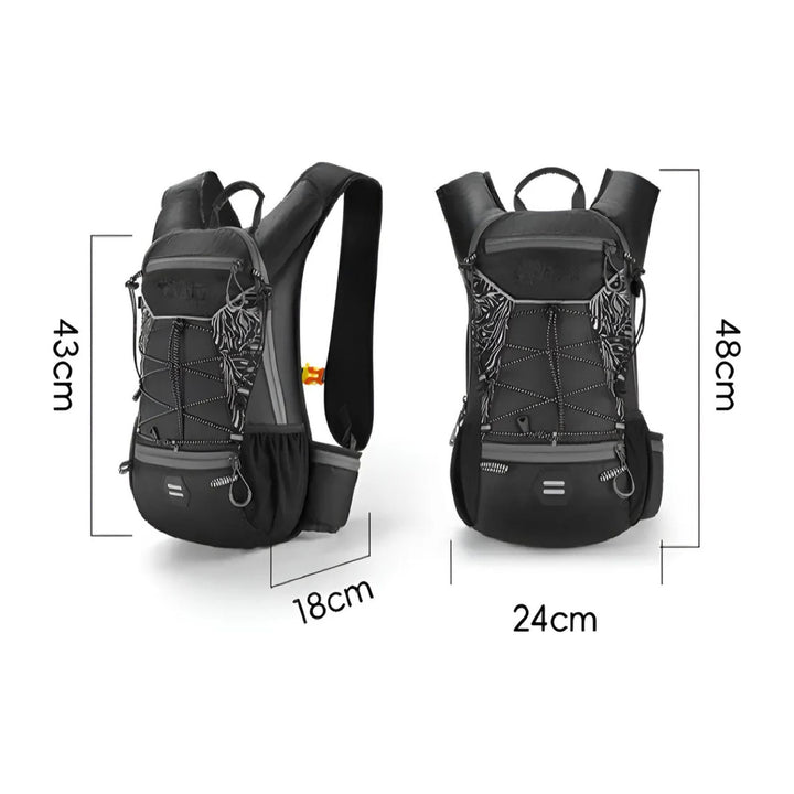 CarryQuest® - Fietsrugzak - Ultralicht 16L Backpack - Waterbestendig - Wandelrugzak - Oranje