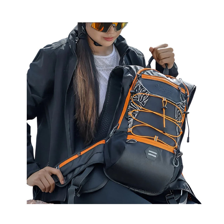 CarryQuest® - Fietsrugzak - Ultralicht 16L Backpack - Waterbestendig - Wandelrugzak - Oranje