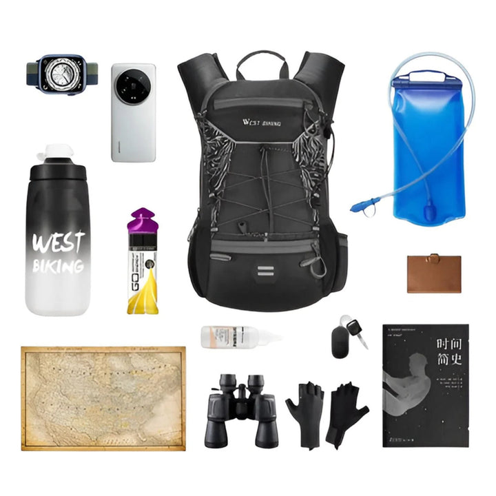 CarryQuest® - Fietsrugzak - Ultralicht 16L Backpack - Waterbestendig - Wandelrugzak - Oranje