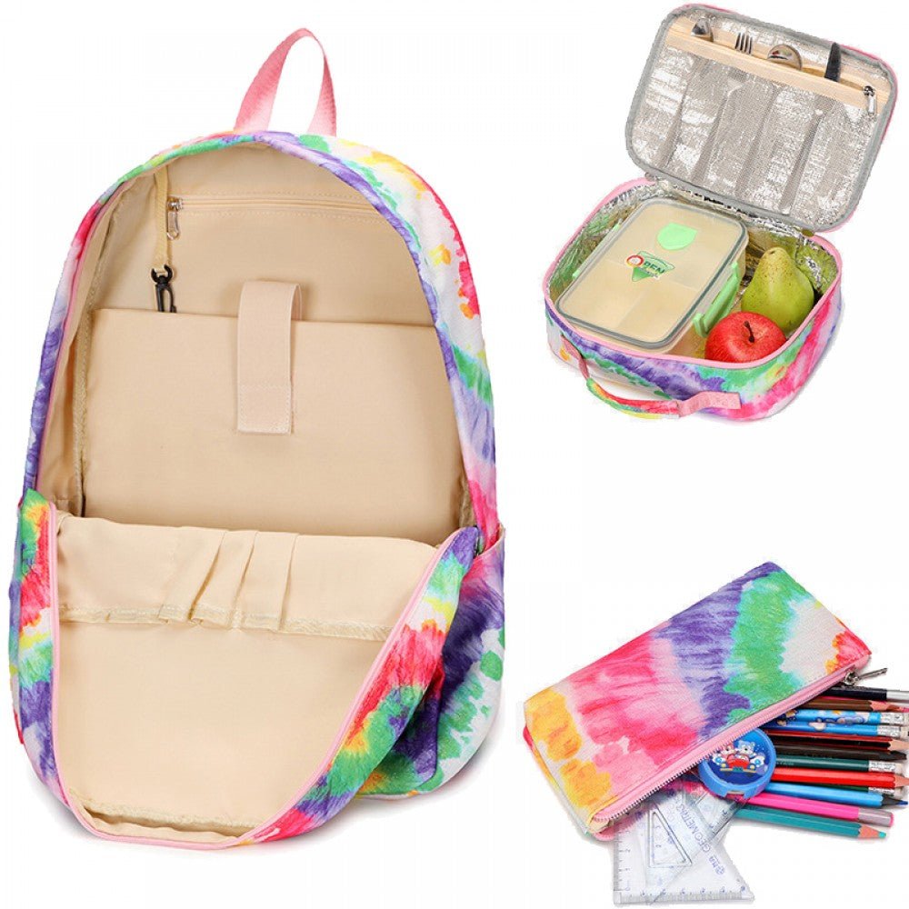 CarryQuest® Geprinte Rugzak Set – Schokbestendig – Ruime Capaciteit – Ideaal voor School & ReizenCarryQuest