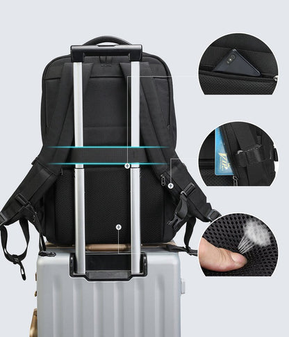 CarryQuest® Grote Capaciteit Reisrugzak – 20 - 35L – Stijlvol & Praktisch – HerenCarryQuest®simpleNiet Klaar