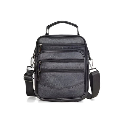 CarryQuest® - Heren Lederen Schoudertas - Handtassen - ZwartCarryQuestsimple