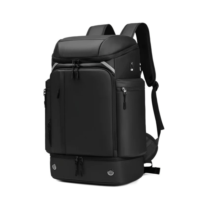 CarryQuest® - Heren Reistas Rugzak - 50L Capaciteit + USB - Laptoprugzak - Grijs
