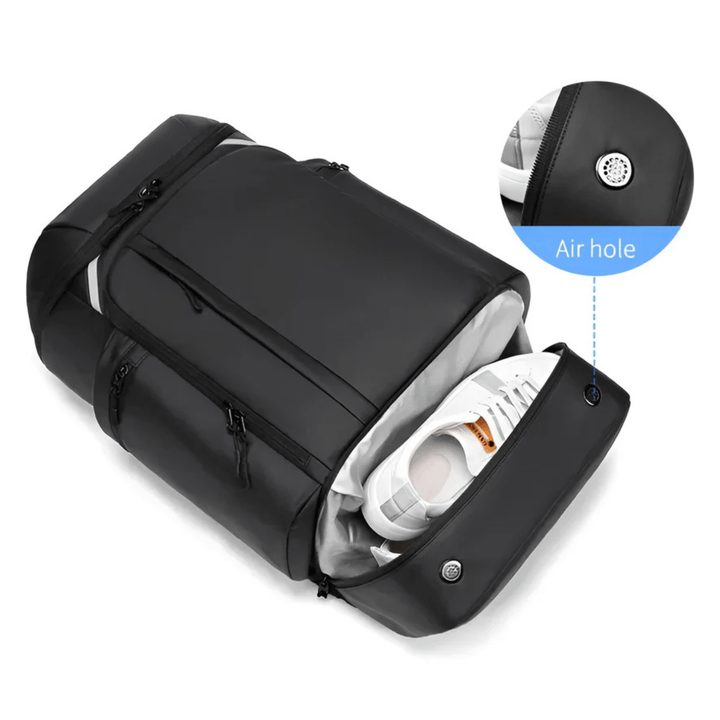 CarryQuest® - Heren Reistas Rugzak - 50L Capaciteit + USB - Laptoprugzak - Zwart