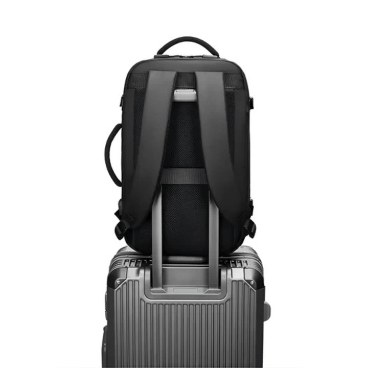 CarryQuest® - Heren Rugzak - Laptop + USB - Capaciteit - Zwart