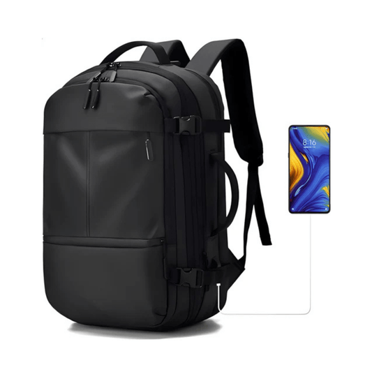CarryQuest® - Heren Rugzak - Laptop + USB - Capaciteit - ZwartCarryQuestsimple