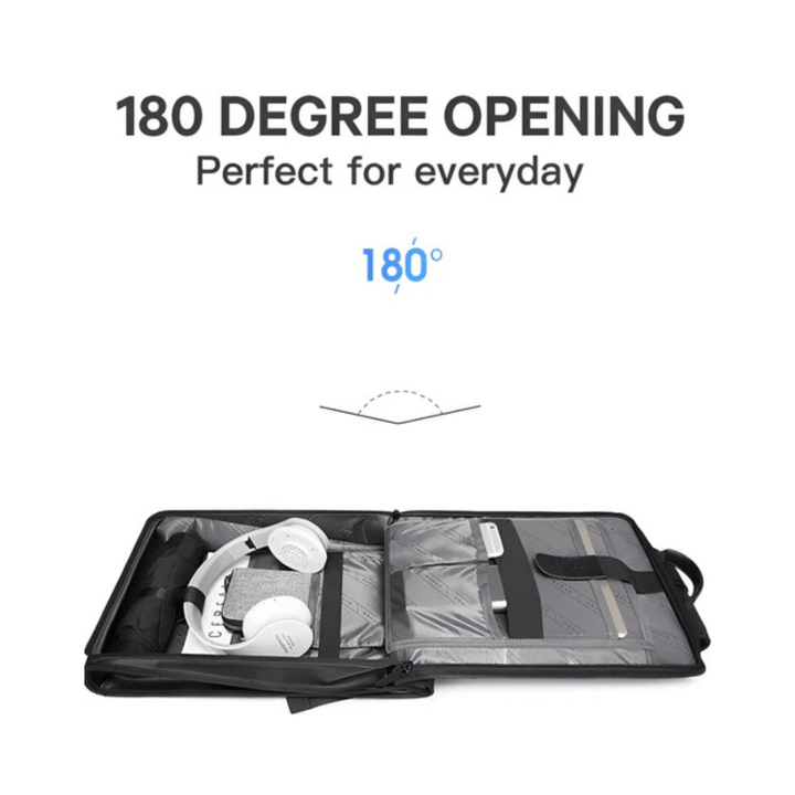 CarryQuest® - Heren Rugzak - Waterdicht + Laptopvak 14.1" - Laptop Rgzak - Zwart