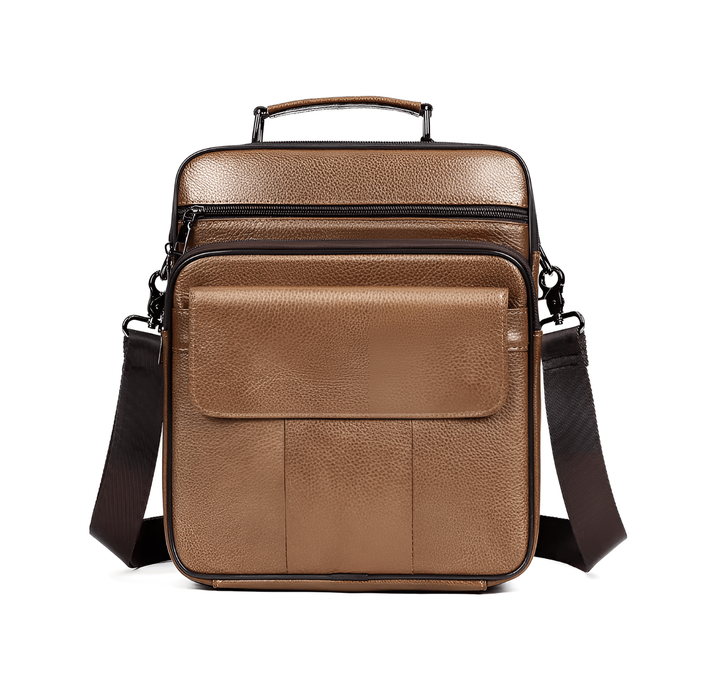 Carryquest® - Heren Schoudertas - 13Inch Laptop Handtassen - Crossbody messenger - Echt leer - 3 kleurenCarryQuest