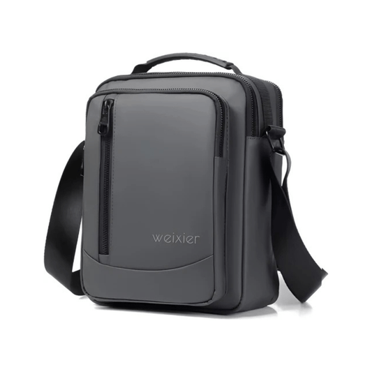 CarryQuest® - Heren Schoudertas - Waterdicht Crossbody Tas - Handtas - PU Leer - GrijsCarryQuestsimple